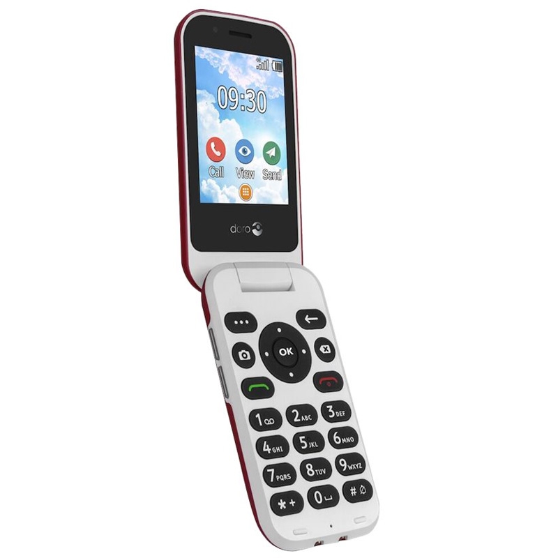 Doro 7030 LTE Mobiltelefon rot-weiß