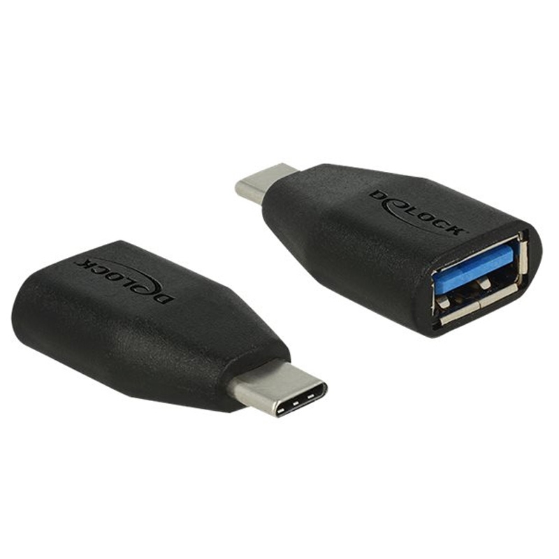 DELOCK Adapter USB Type-C Stecker > USB 3.0 A Buchse schwarz