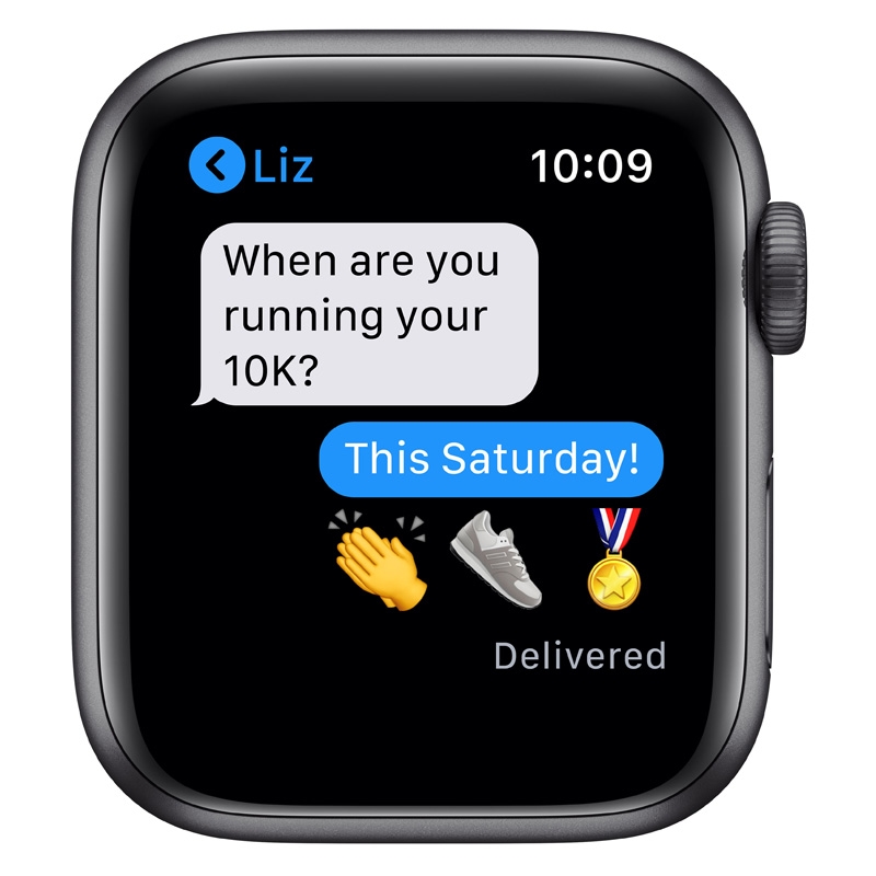 Apple Watch Series 6 GPS + LTE  40mm Aluminium Sportarmband schwarz