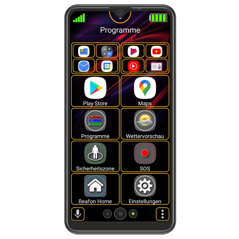 Beafon M6s Senioren Smartphone schwarz