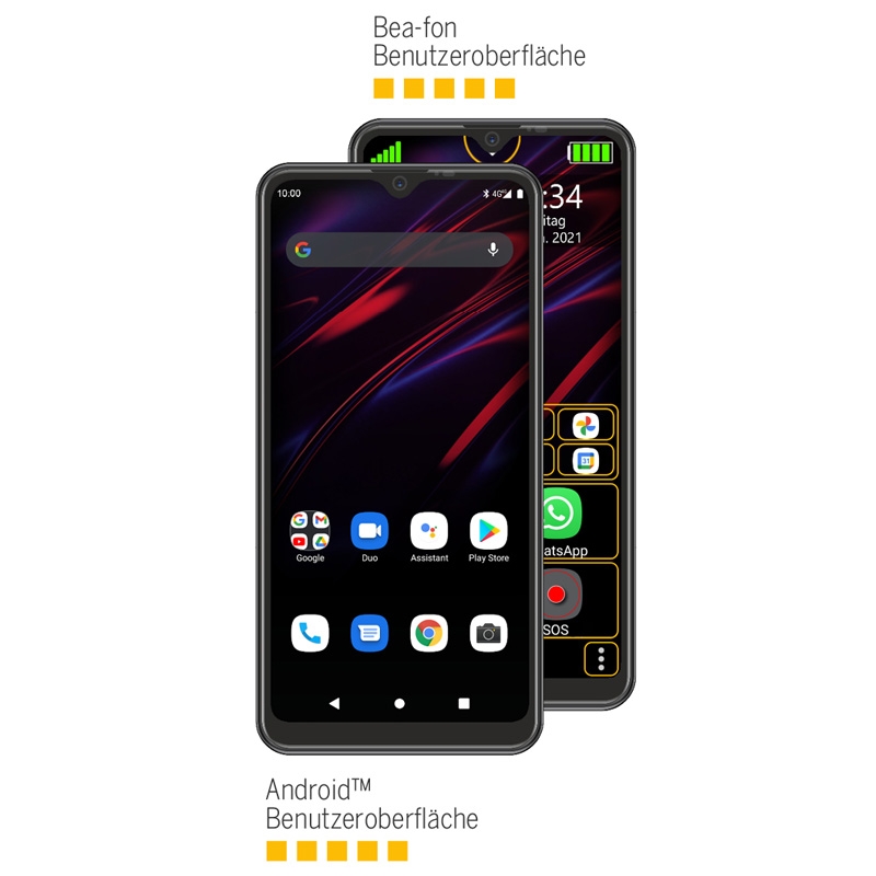 Beafon M6s Senioren Smartphone schwarz