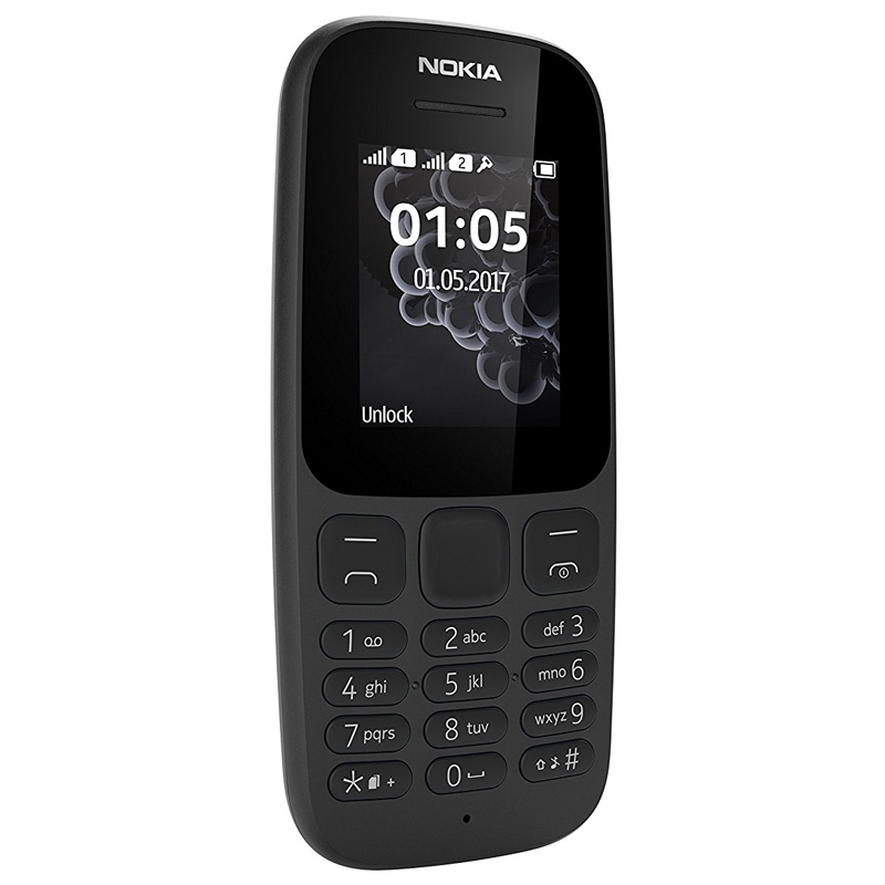 Nokia 105 (2017) Dual-SIM Handy schwarz