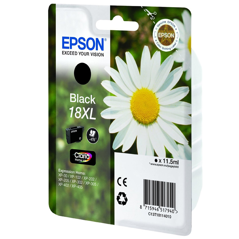 Epson T1811 schwarz Tintenpatrone
