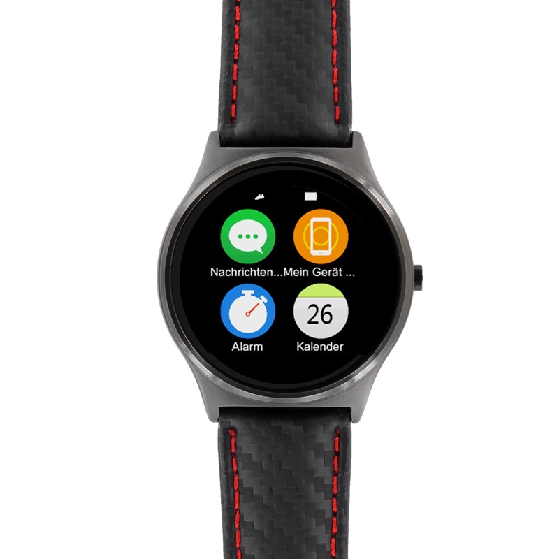 Xlyne X-WATCH QIN XW PRIME II Carbon red black Smartwatch