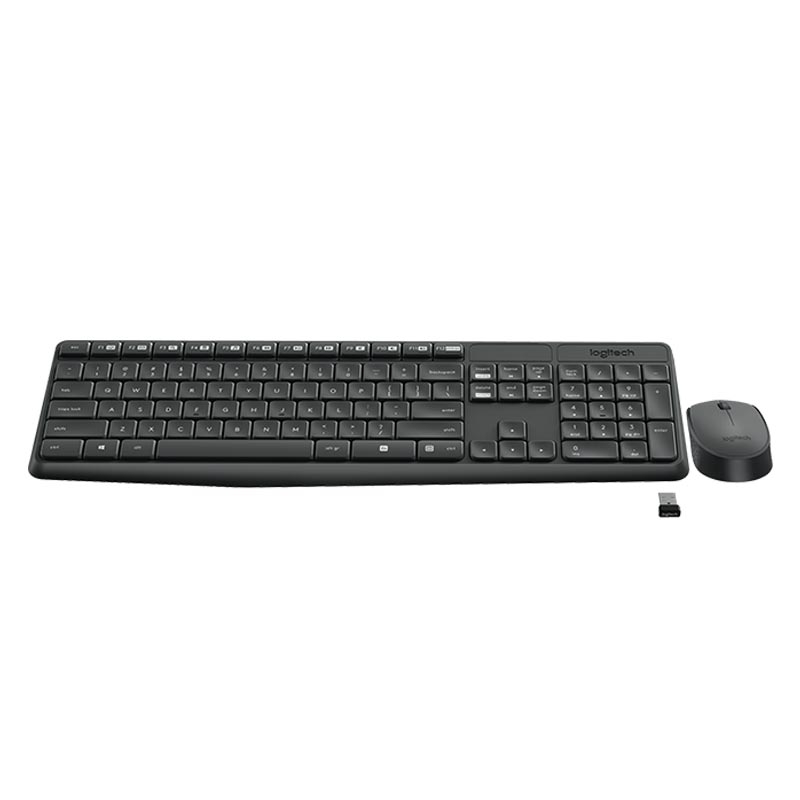 Logitech MK235 Wireless Tastatur mit Maus Combo Anthrazit