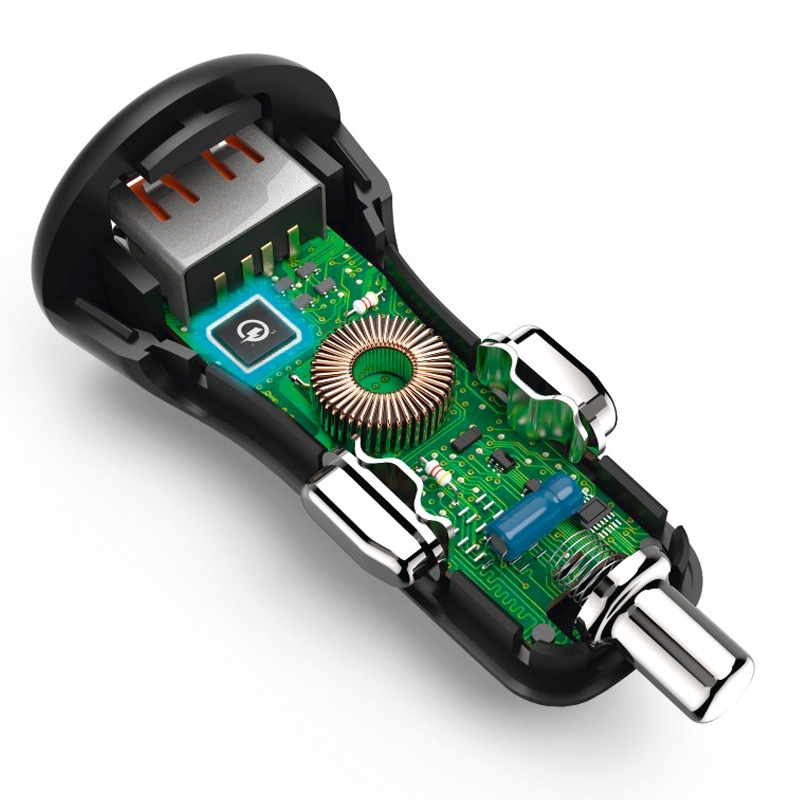 Hama Kfz-Ladeset, USB Type-C, 3 A, Ladegerät QC 3.0 + USB-C-Kabel, 1,5m, Schwarz