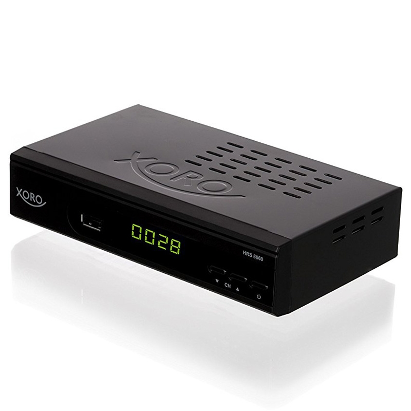 Xoro HRS 8660 digitaler Satelliten-Receiver mit LAN Anschluss schwarz