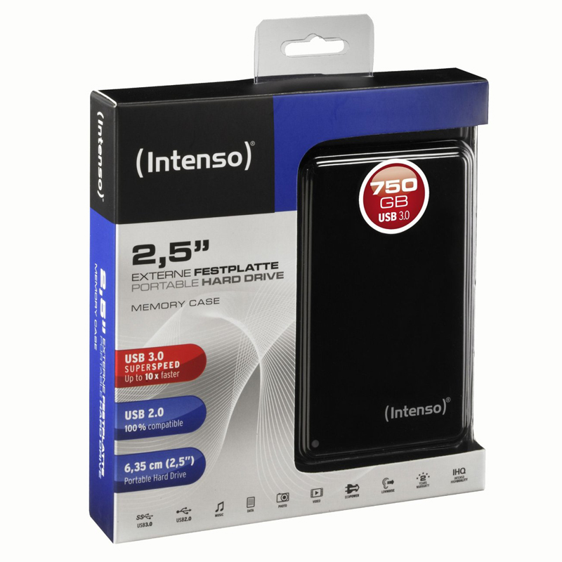 Intenso Memorycase 750GB externe Festplatte USB 3.0