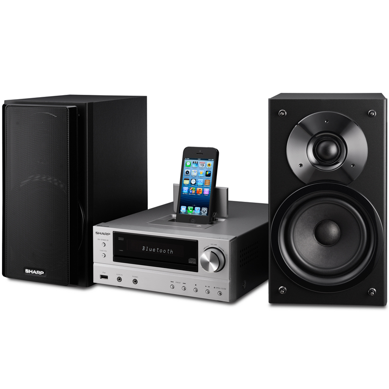 Sharp XL-HF202PHS HiFi-Stereosystem silber