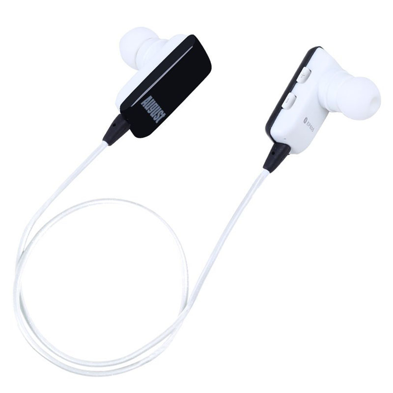 August EP605W in Ear Bluetooth Ohrhörer mit Mikrofon weiß/schwarz