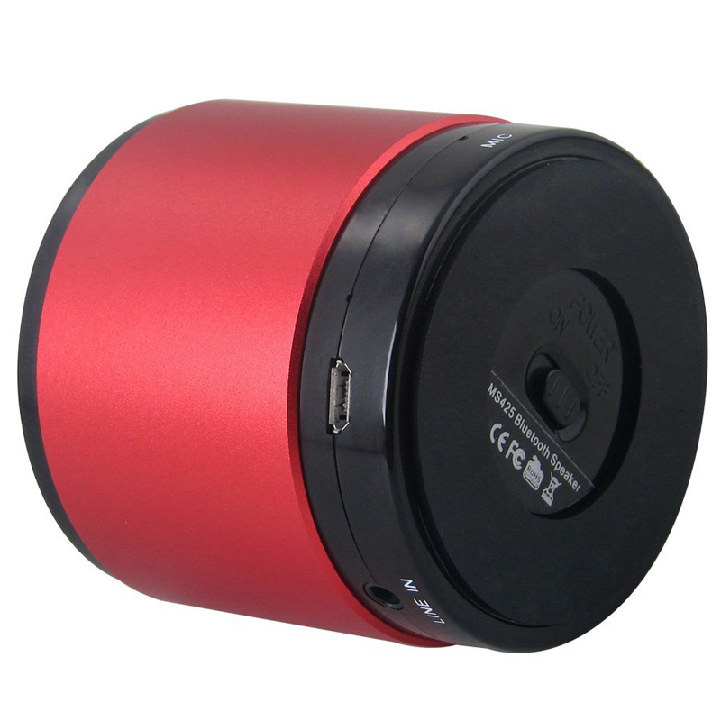 August MS425R tragbarer Bluetooth Lautsprecher mit Mikrofon rot