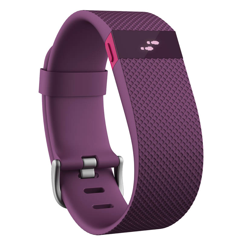 Fitbit Charge HR, Fitness-Armband mit Smartwatchfunktionen und Pulsfreqzuenz Small pflaume