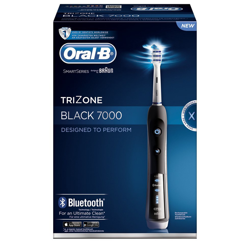 Oral-B TriZone 7000 Smart Series Bluetooth elektrische Zahnbürste schwarz