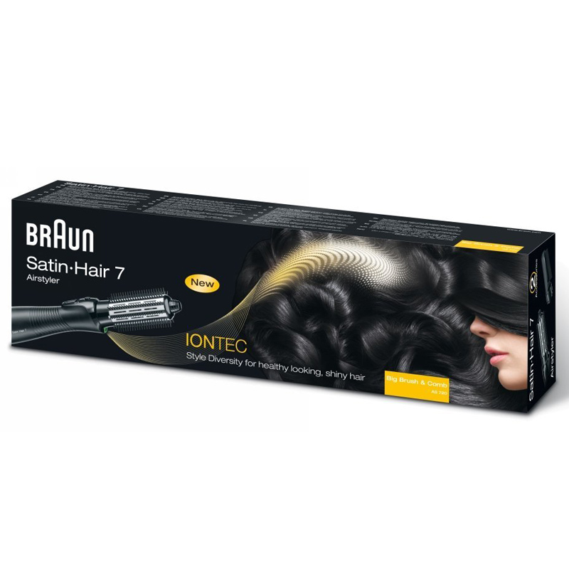 Braun Satin Hair 7 AS 720 Warmluft-Lockenbürste mit IONTEC Technologie schwarz