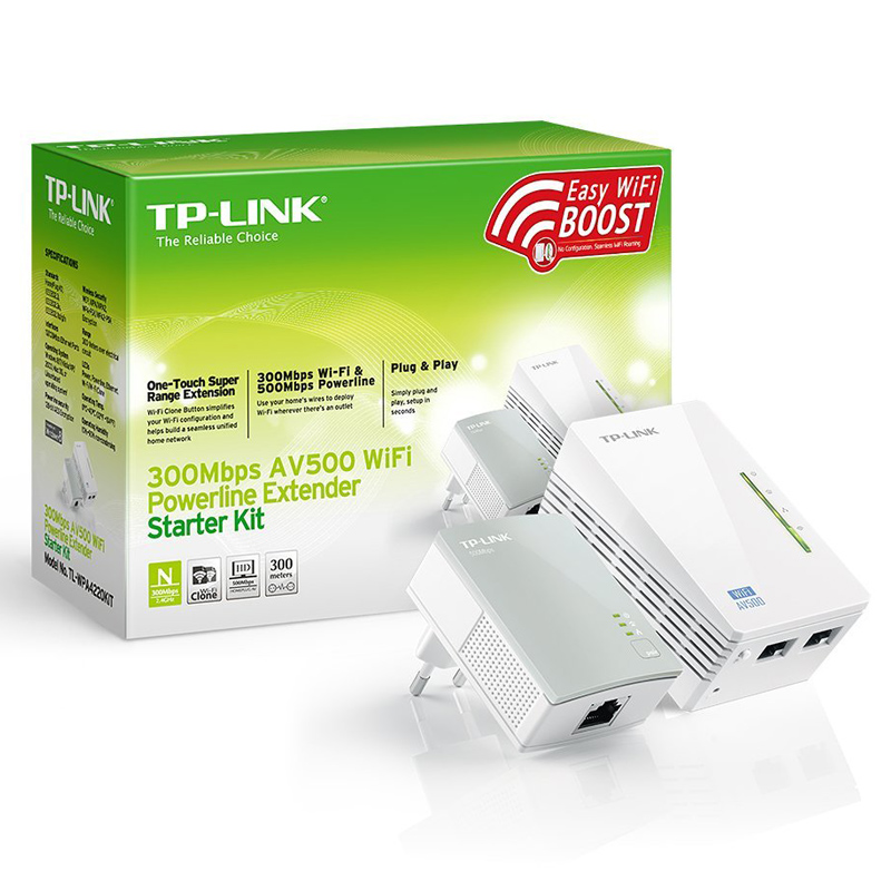 TP-Link TL-WPA4220KIT WLAN Powerline-Netzwerkadapter 2-er Set
