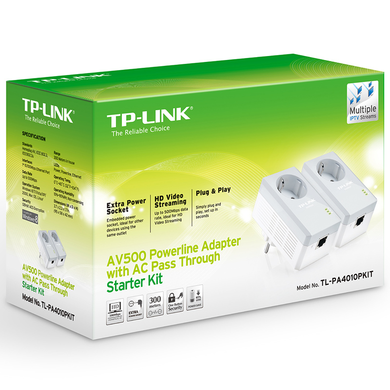 TP-Link TL-PA4010PTKIT Powerline-Adapter Kit