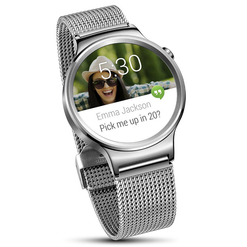 Huawei Watch Classic mit Netzarmband silber