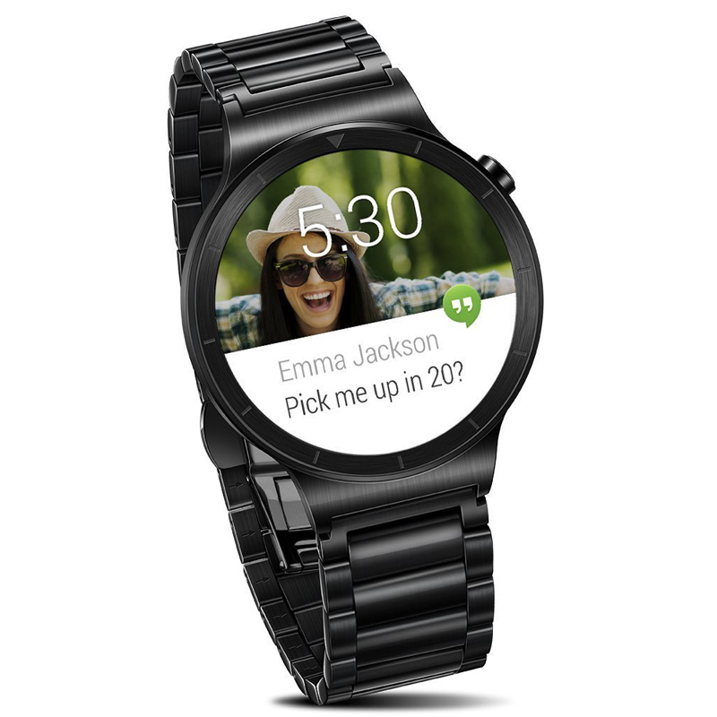 Huawei Watch Active mit Gliederarmband schwarz