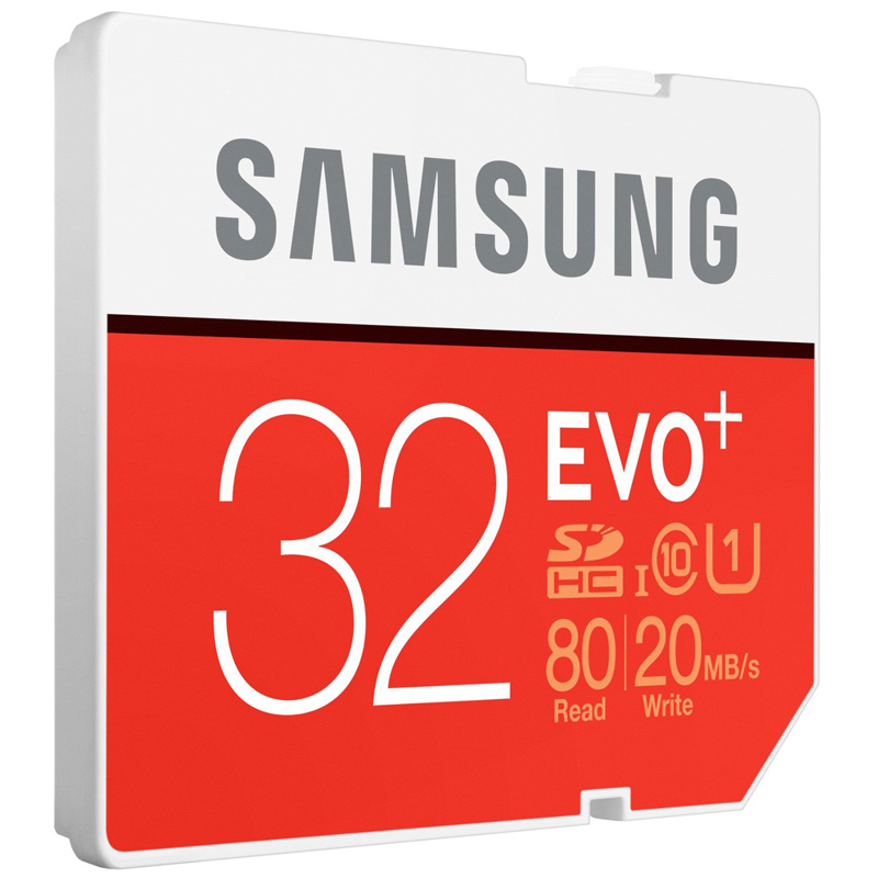 Samsung EVO+ 32GB SDHC Card 80MB/s