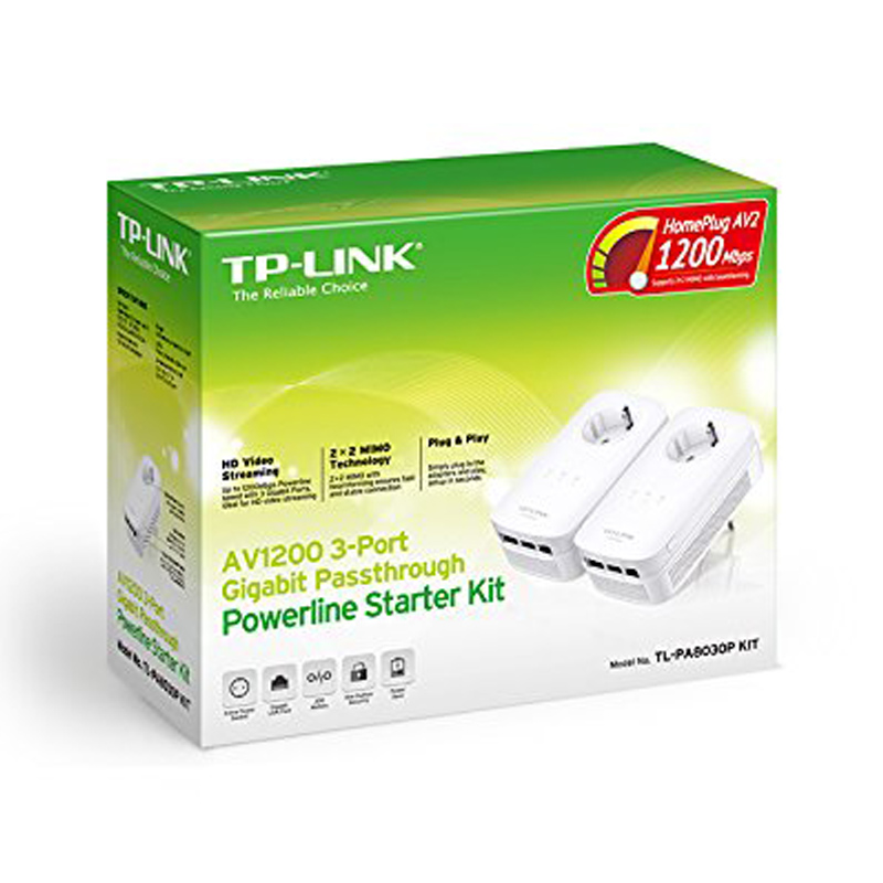 TP-LINK TL-PA8030P KIT AV1200 Powerline-Netzwerkadapter 2er Set