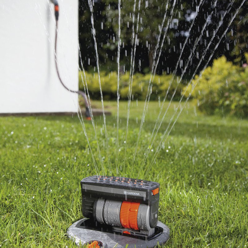GARDENA 8221-20 Sprinklersystem Komplett-Set mit Versenk-Viereckregner OS 140