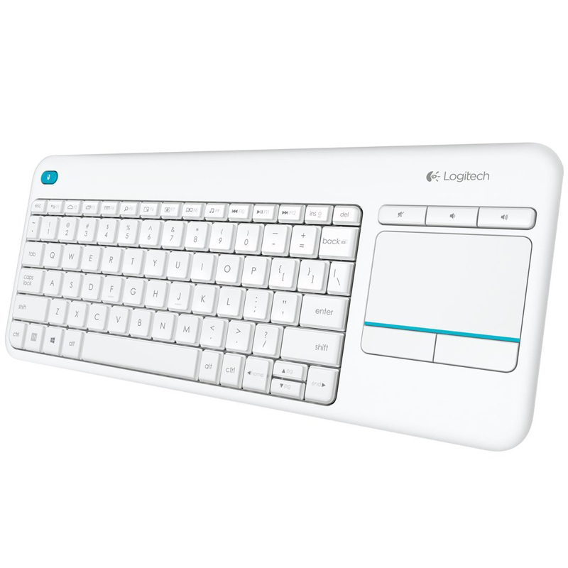 Logitech K400 Plus Touch Wireless Tastatur weiß