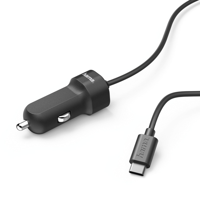 Hama Kfz-Ladegerät, USB Type-C, 3 A, Schwarz