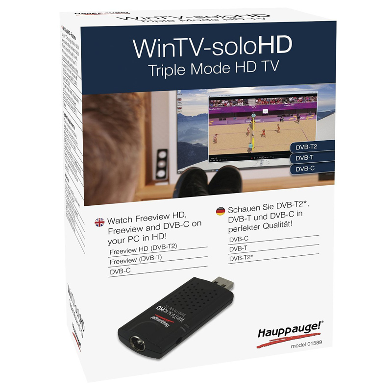 Hauppauge Fernsehen-Tuner Win TV solo-HD USB 2.0 Stick DVB-C/T/T2 Receiver