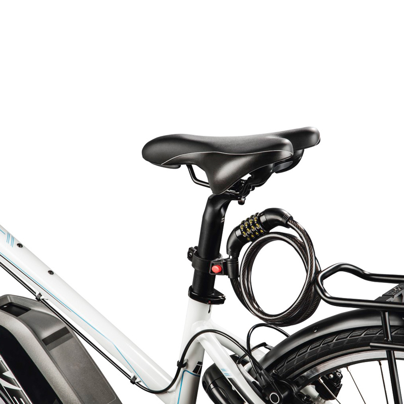 Hama Fahrrad-Zahlenspiralschloss, 120 cm, Schwarz