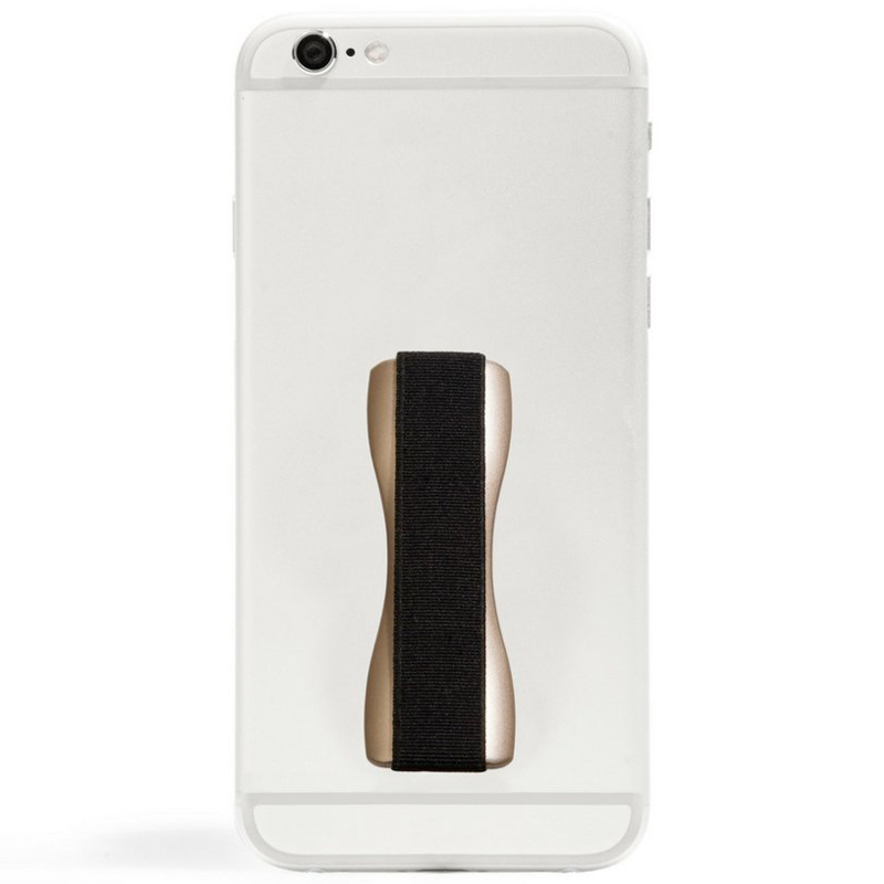 Happy Strappy Smartphone Fingerhalter gold