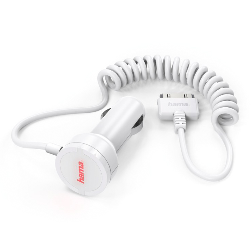 Hama Kfz-Ladegerät, 30 Pin, 1 A, Weiß