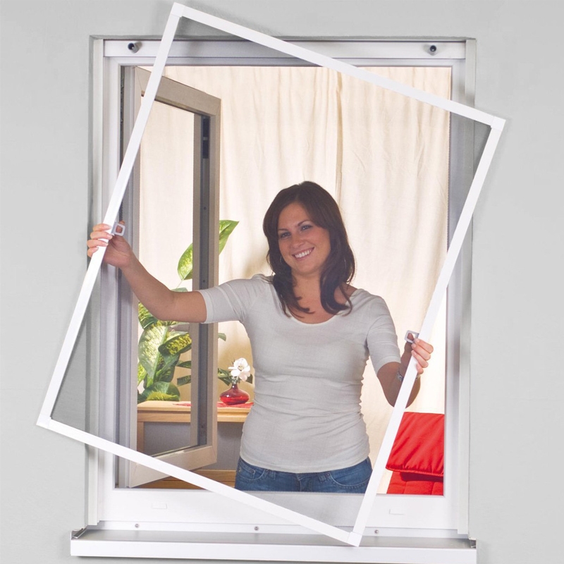 easy life Insektenschutz Fenster greenLINE 100 x 120 cm in Weiß Fliegengitter mit ALU Rahmen