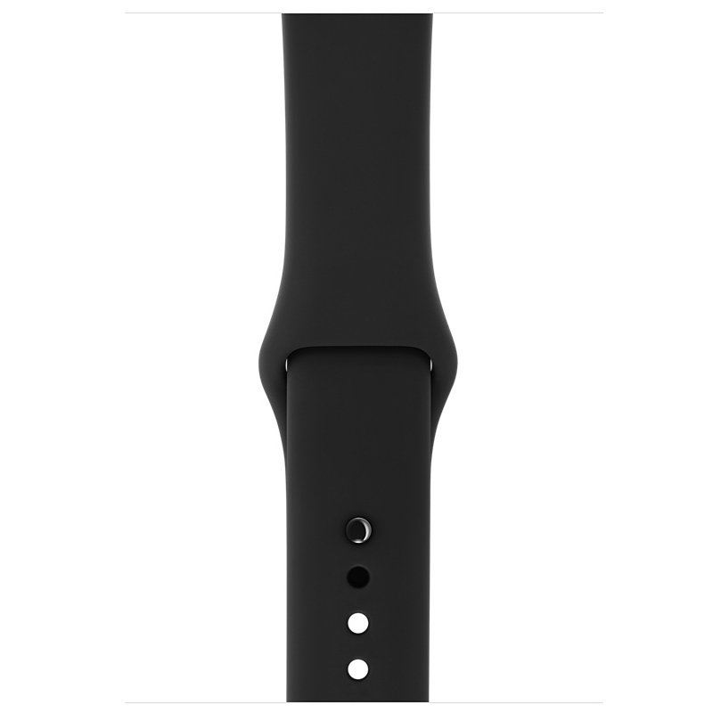 Apple Watch Series 3 GPS + LTE 38mm Space Schwarz Edelstahl Sportband Schwarz