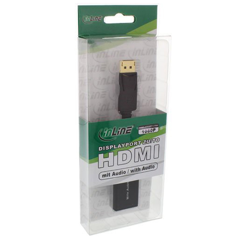 DisplayPort Adapter Stecker auf HDMI Buchse schwarz 0,15m