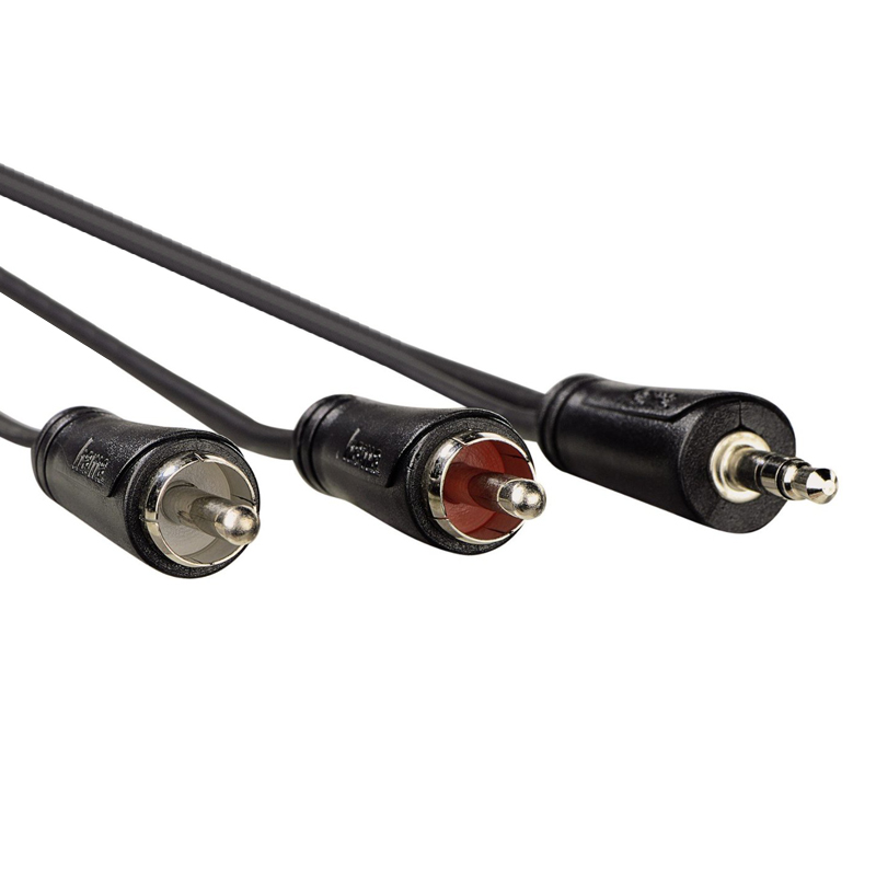 Audio-Kabel 3,5mm Klinken-Stecker - 2 Cinch-Stecker, Stereo 1,5m