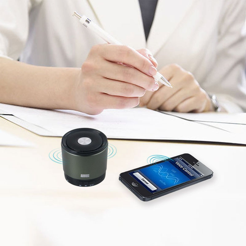 August MS425G tragbarer Bluetooth Lautsprecher mit Mikrofon grün