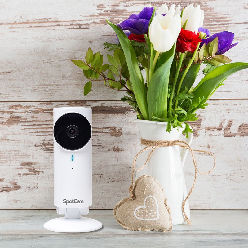 SpotCam HD Indoor 720P IP Kamera weiß