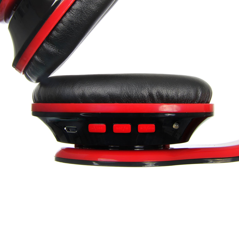 MTV 1773 Bluetooth Wireless Headphone schwarz/rot