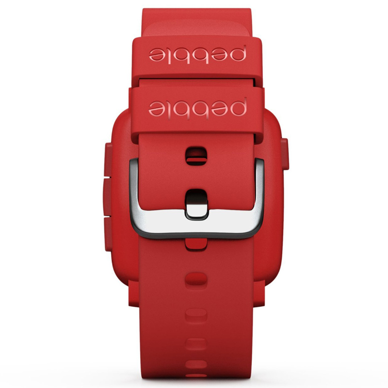 Pebble Time Smartwatch rot