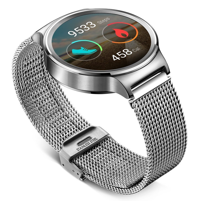 Huawei Watch Classic mit Netzarmband silber