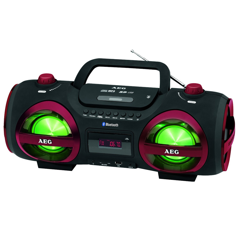 AEG SR 4359 BT CD-Radiorekorder schwarz rot