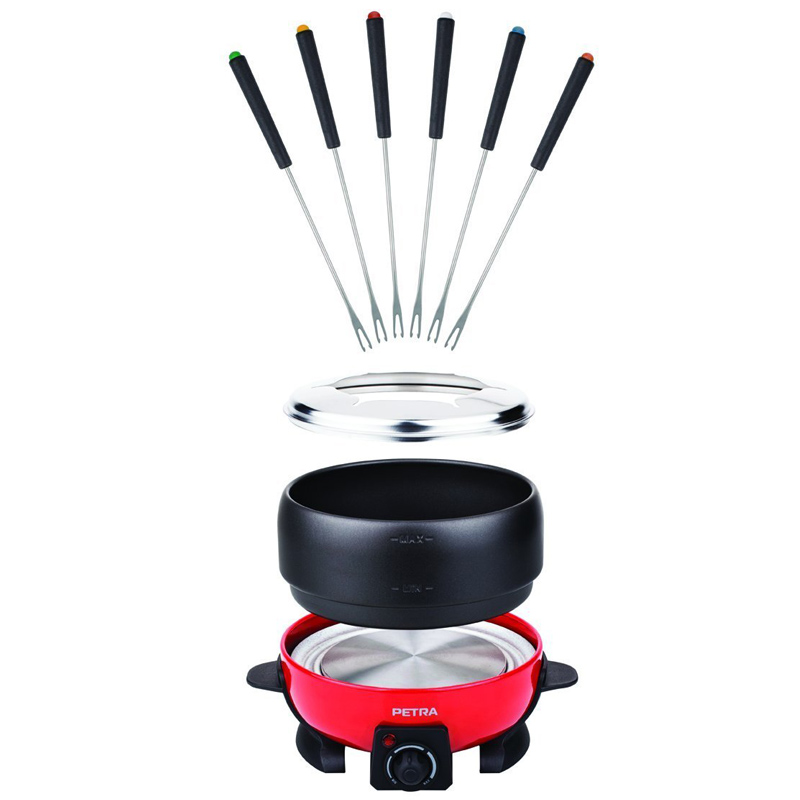 Petra Electric Fondue FO 60.04 schwarz/rot