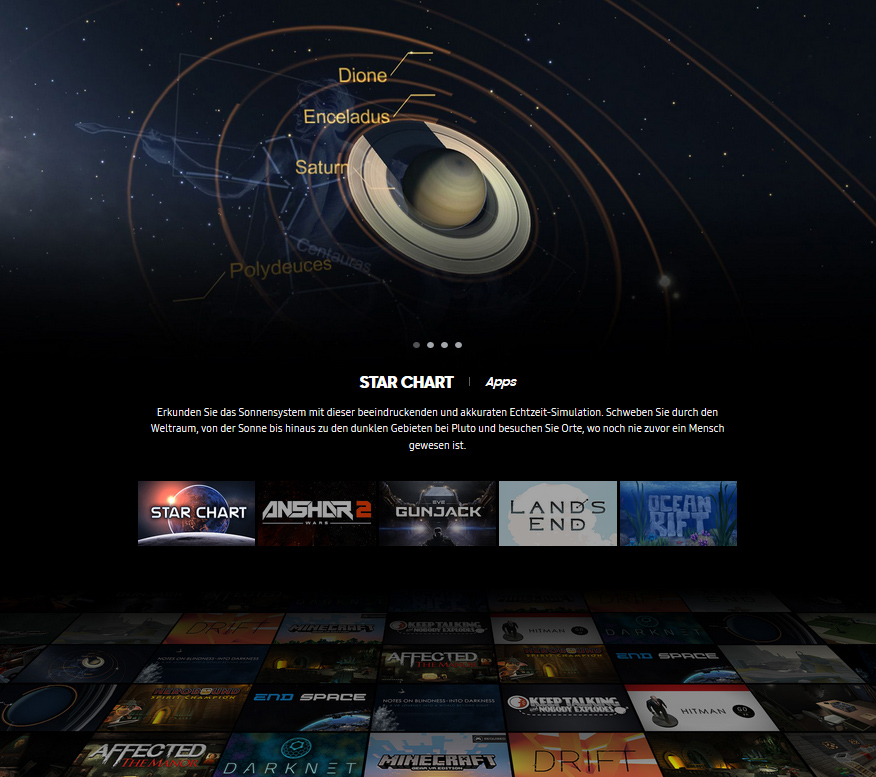 Samsung Gear SM-R323 Virtual Reality (VR) Brille blau/schwarz Ausstellungsgerät