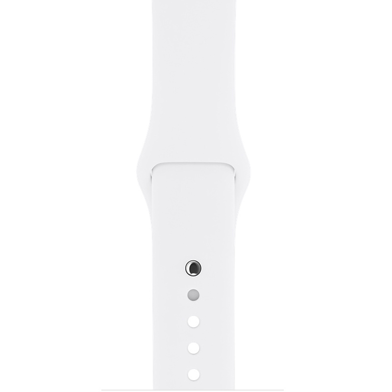 Apple Watch Series 2 42mm Aluminium silber mit Sportarmband weiß
