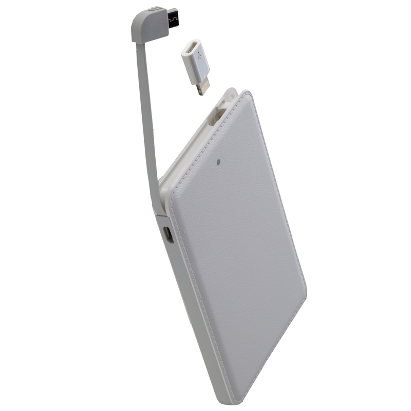 Peter Jäckel Powerbank ULTRA THIN LED 5000mAh Weiß