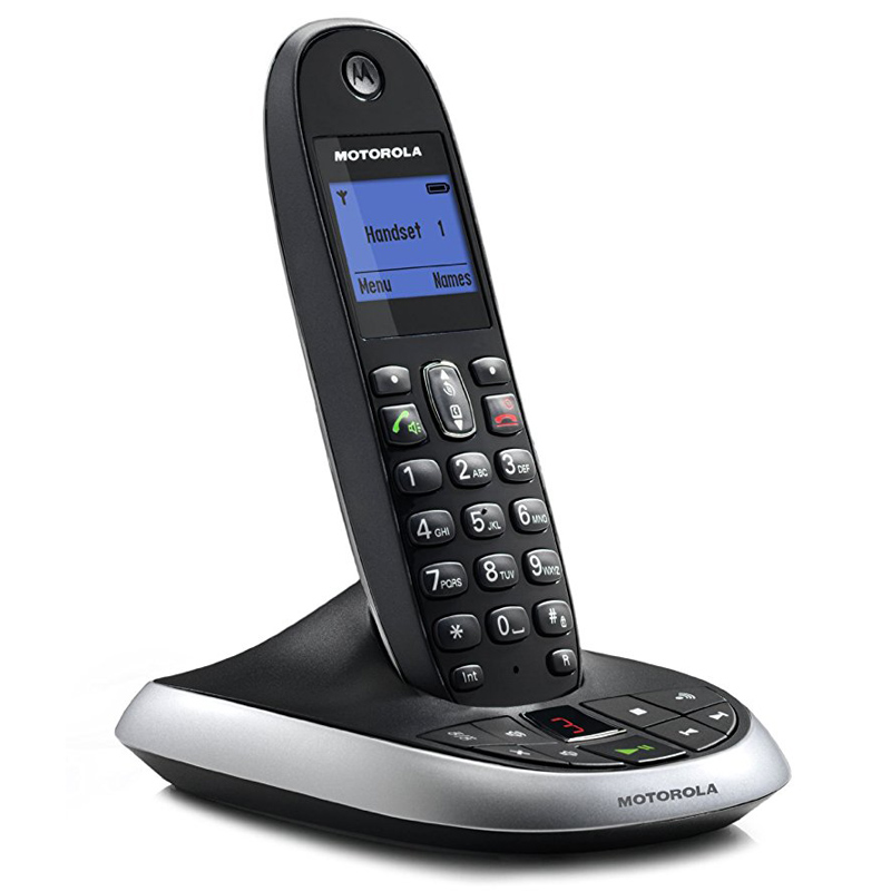 Motorola C2012 DECT DUO-Set mit Anrufbeantworter schwarz