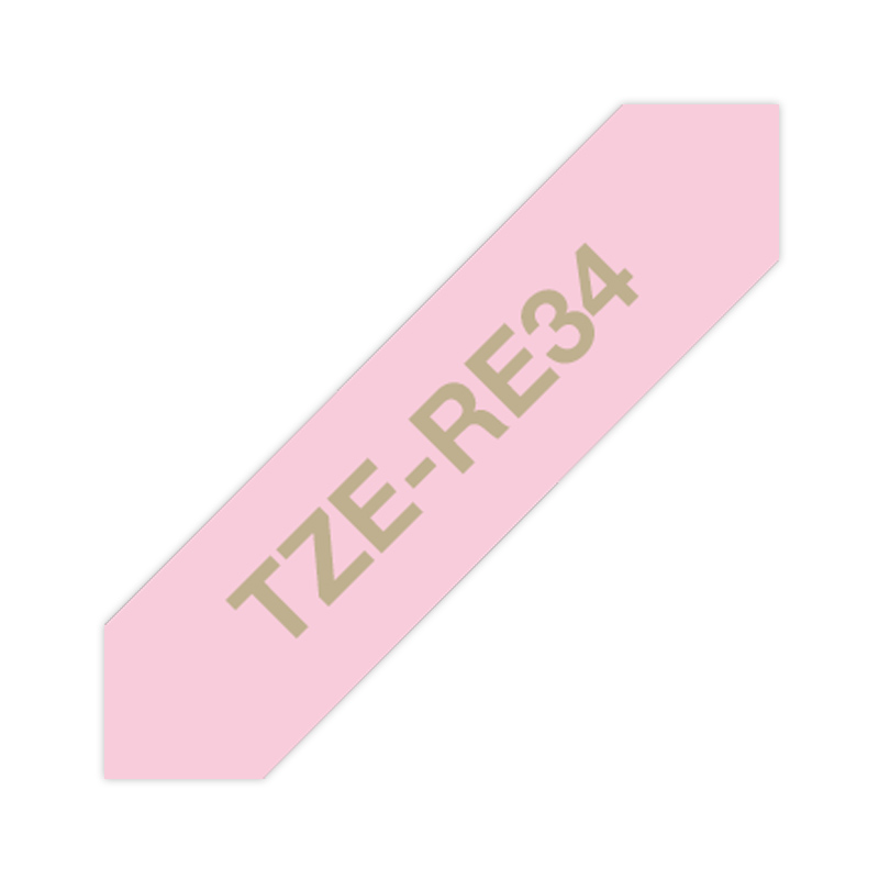 Brother TZe-RE34 P-touch textiles Schriftband gold/pink 12mm/4m