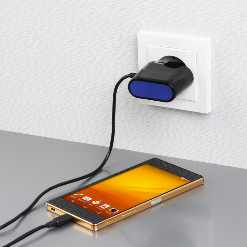 Hama Ladegerät, Micro-USB, 2.4 A, Schwarz