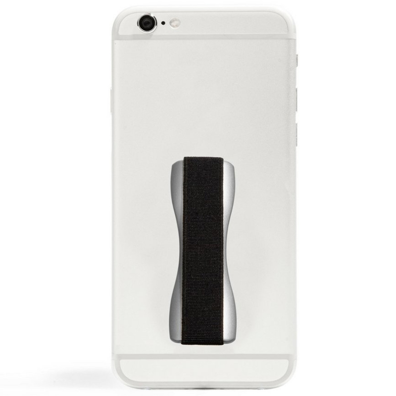 Happy Strappy Smartphone Fingerhalter silber