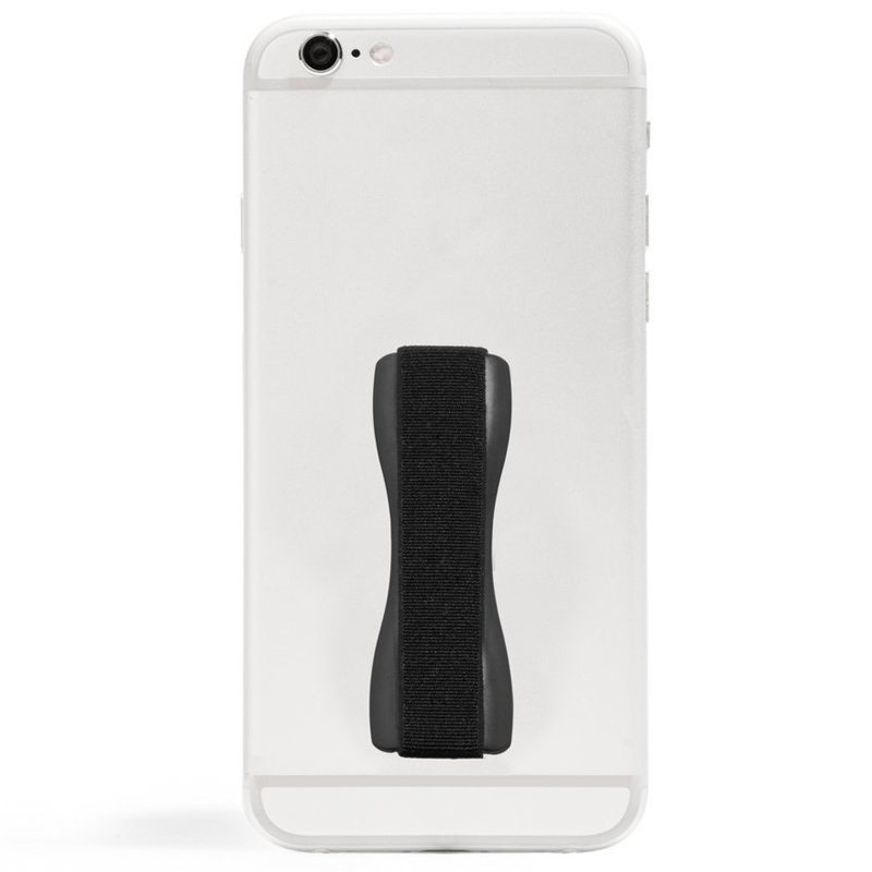 Happy Strappy Smartphone Fingerhalter schwarz